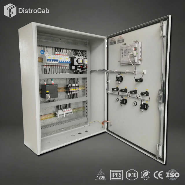 DistroCab PLC Distribution Enclosure Industrial Automation Control Panel Cabinet Electrical Contract Manufacturing
