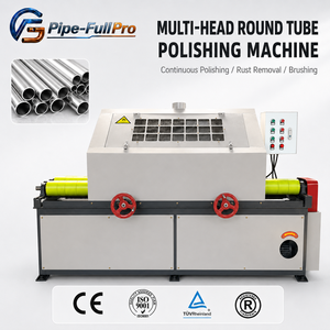 Machine à polir les tubes de type banc pour tubes ronds de meubles métalliques avec ponçage réglable et nettoyage de la rouille de surface - Product Image 1