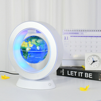 Carte ronde du monde globe flottant à lévitation magnétique rotative pour décoration de bureau éducation enfants avec haut-parleur bluetooth