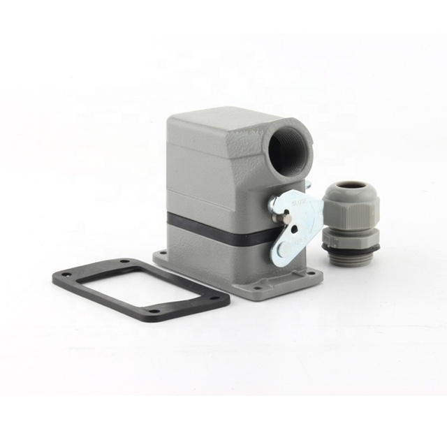 Industrial Heavy Duty Connectors 6 Pin Slim Male Inserts Screw Termination Aluminum Housing Copper Contact IP65