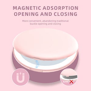 Khuyến Mại Quà Tặng Kinh Doanh Nhỏ Gọn Hai Mặt Mini Gương Biểu Tượng Tùy Chỉnh Trái Tim Màu Hồng Tính Khả Năng Hoạt Động Trang Điểm Du Lịch Túi Tay Gương - Product Image 4