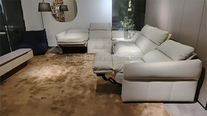 Bộ ghế <span class=keywords><strong>sofa</strong></span> góc chữ <span class=keywords><strong>L</strong></span> hiện đại, giá rẻ, màu nâu, chất liệu da cao cấp, nội thất phòng khách - Product Image 2