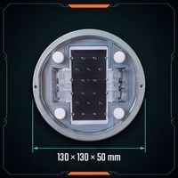 Borne lumineuse LED encastrée en aluminium IP68 pour usage commercial, de -20 à 80 degrés Celsius, pour améliorations routières