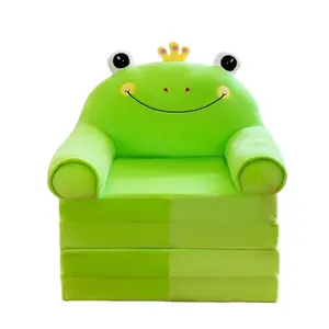 Kinder Klapp sofa 4 Schichten Frosch Faltbarer Schaum Plüsch Sofa Cartoon Kinder Geschenke