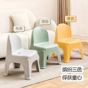 Taburete infantil de plástico Xitianlong con respaldo, silla duradera para bebés y niños para uso en interiores. - Product Image 3