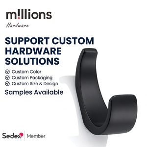 Moderno Gancho para Toallas de Aleación de Zinc, para Colgar en la Pared, Color Negro y Dorado, para Baño, Cocina, Dormitorio, Armario - Product Image 1