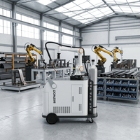Bras robotisé six axes DONSIN Robot Cobot pour soudage avec PLC et alimentateur de fil motorisé, performance de soudage laser stable