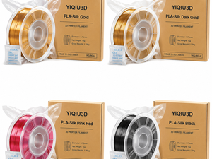 เส้นใยพิมพ์ 3 มิติ Yiqiu3D Silk PLA ขนาด 1.75 มม., 8 สี ได้แก่ ทอง เงิน ทองแดง แดง น้ำเงิน, สำหรับงานพิมพ์แจกันและงานศิลปะ, ใช้ได้กับเครื่องพิมพ์ Bambu Lab และ Creality - Product Image 4