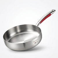 Poêle à frire en acier inoxydable 316L sans revêtement, personnalisable avec logo, compatible lave-vaisselle, pour la cuisine, vente en gros