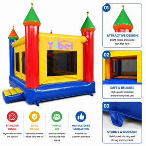 Château Gonflable Commercial Rose et Violet en PVC pour Enfants, Modèle Commercial à Louer, Design Gratuit, Vente Directe Usine - Product Image 5