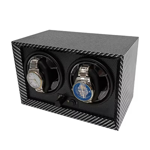 Popular Caja Organizadora de Relojes Automática de Madera Rectangular con 5 Modos, LED y Sostenible, de Nogal Negro para el Hogar - Product Image 2