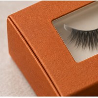 Boîte rigide écologique personnalisée pour faux cils, boîte pliante avec fenêtre transparente et logo personnalisé pour l'affichage en vente au détail des cils