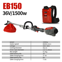 Débroussailleuse Électrique sans Fil 36V pour Jardin, Alimentation Batterie Lithium, Coupe-Bordure Tondeuse à Gazon