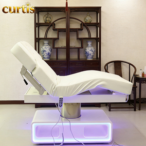 Cama de Masaje Eléctrica <span class=keywords><strong>Profesional</strong></span> de Lujo <span class=keywords><strong>en</strong></span> Cuero, con Esponja de Alta Densidad, 3 Motores Ajustables, para Salones de Belleza, Hoteles, Dormitorios y Talleres - Product Image 4