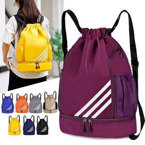 <b>Drawstring</b> <b>Backpack</b> Large Capacity Lightweight Dry Wet Separation Sport Bag Outdoor Swimming Basketball Travel 20L Waterproof - Product Image 1