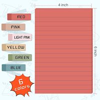 Notes autocollantes lignées LOGO personnalisables haut de gamme blocs-notes 4x6 pouces bloc-notes couleurs vintage bloc-notes fournisseur de bureau