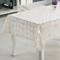 Nappe de table classique RNPT en EVA imprimé, motif subtil, imperméable et résistante aux taches, pour cuisine et salle à manger