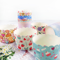 50 pièces ensemble de doublures de cupcakes jetables de qualité alimentaire étuis en papier sulfurisé emballages de muffins tasse de cuisson professionnelle résistante à la chaleur