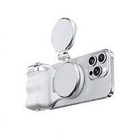 Logo/Kemasan Kustom Tersedia: Pegangan Kamera Ponsel Magnetik dengan Lampu Isi, Bluetooth Shutter Assist Mount untuk Penyangga Fotografi Seluler