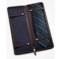 Porte-cravate personnalisé à la main personnalisé en cuir hommes cadeau fermeture éclair noeud papillon étui de voyage sac