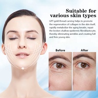 Sérum liftant et raffermissant pour le visage et les yeux, infusé de peptides protéiques de collagène doré sans aiguille, marque privée, OEM
