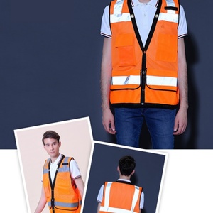 เสื้อกั๊กสะท้อนแสงขายส่ง ปรับแต่งได้ตามต้องการ เสื้อกั๊กนิรภัยสำหรับงานก่อสร้าง พร้อมพิมพ์ข้อความ เหมาะสำหรับสวมใส่เพื่อความปลอดภัยในการจราจร - Product Image 6
