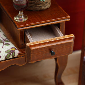 Chaise longue multifonctionnelle en bois massif <span class=keywords><strong>de</strong></span> style européen pour <span class=keywords><strong>maison</strong></span> <span class=keywords><strong>de</strong></span> poupée 1:12, mobilier miniature à l'échelle, pour chambre <span class=keywords><strong>de</strong></span> loisirs et <span class=keywords><strong>repos</strong></span>. - Product Image 4