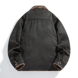 Giacca da <span class=keywords><strong>uomo</strong></span> invernale Plus velluto con collo alto Casual ampia e rigida giacca da <span class=keywords><strong>uomo</strong></span> - Product Image 3