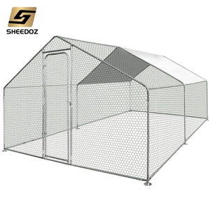Recinto mobile per polli da esterno in rete metallica, gabbia grande in acciaio, recinto portatile per polli da trattore - Product Image 5