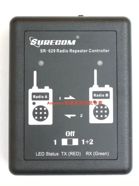 Surecom SR-629 Duplex Repeater Controller with 2 Kenwood-Type Cables Simplex Radio Repeater Interface for Walkie Talkies L673