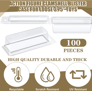 Boîtier de protection jetable et recyclable en plastique PET Wesiti <span class=keywords><strong>pour</strong></span> figurines d'action, épaisseur 0,50 mm, anti-rayures - Product Image 3