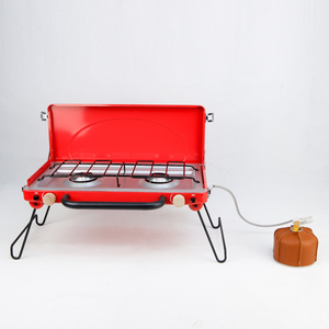 Estufa de Butano Plegable de Doble Quemador de Alta Potencia <span class=keywords><strong>para</strong></span> Cocinar al Aire Libre e Interior, <span class=keywords><strong>Camping</strong></span>, Barbacoa y Situaciones de Supervivencia - Product Image 4