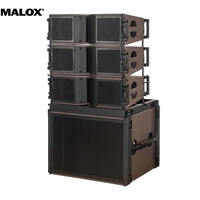 MALOX KA210, enceintes professionnelles à double ligne acoustique de 10 pouces, en bois, pour DJ, système audio extérieur PA pour spectacles sur scène