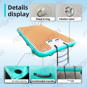 <span class=keywords><strong>Lit</strong></span> flottant gonflable, tapis antidérapant, plateforme flottante pour loisirs aquatiques en plein air, <span class=keywords><strong>pont</strong></span> flottant pour yacht, pas d'assemblage nécessaire - Product Image 4