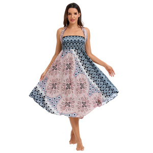 Vestido Bohemio al por Mayor para Mujer, Falda Larga Bohemia para la Playa, 2 Formas de Usar, Envío Directo - Product Image 3