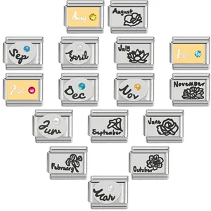 Bonita pulsera de dijes italianos, pulsera ligera de acero inoxidable, regalo de San Valentín - Product Image 3