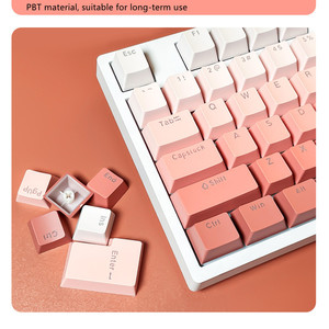 Phiên Bản Khác Nhau Gradient Màu Xám/Màu Xanh/Màu Xanh Lá Cây/Màu Đỏ Keycaps Ánh Sáng Hàng Đầu Truyền Pbt Vật Liệu OEM Hồ Sơ Cho MX Bàn Phím Cơ Khí - Product Image 6