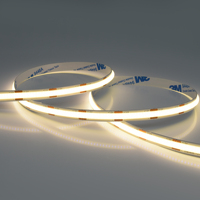 Ruban LED flexible blanc froid 4000K 24V 8mm 480 LED 14W par mètre 1100lm par mètre COB sans points pour éclairage d'armoires