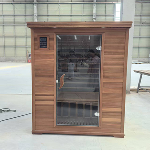 Sauna infrarouge personnalisé pour 8 personnes Carbone Infrarouge lointain Low EMF Bois massif Pruche Coffre-fort électrique Design moderne Style Vapeur sèche - Product Image 1