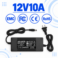 Prix d'usine – Adaptateur secteur AC/DC 120W 12V 10A haute performance à sortie stable pour ordinateur, projecteur et ventilateur