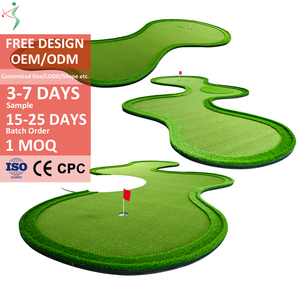 Tapis de putting de golf portable et pliable de grande taille, personnalisé, à 9 ou 18 trous, durable, pour entraînement en intérieur et en extérieur - Product Image 1