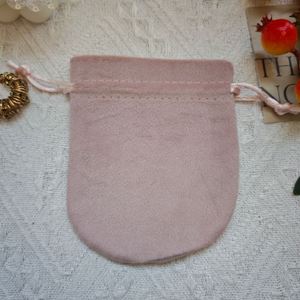 Sac à bijoux en velours de coton imprimé avec logo personnalisé, emballage cadeau en velours doux, pochette à cordon, sac à cosmétiques anti-poussière - Product Image 6