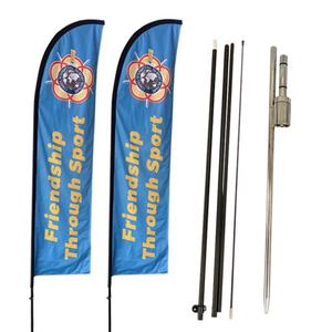 Bannière publicitaire de drapeau de plume de polyester d'impression numérique personnalisée pour l'usage extérieur et la promotion d'affaires - Product Image 2