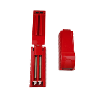 Accessoires simples portables à la mode fabricant de cigarettes manuel en plastique à double tube rouge