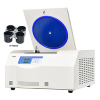Centrífuga de Laboratorio de Sobremesa de Gran Capacidad y Baja Velocidad con Sistema Refrigerado de Preenfriamiento, Motor DC sin Escobillas, 4752xg RCF Máximo
