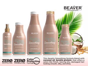 BEAVER Keratin Smoothing Treatment Sulfate Free <span class=keywords><strong>Keratina</strong></span> Hair <span class=keywords><strong>Shampoo</strong></span> Set Acondicionador nutritivo para el cabello dañado - Product Image 2