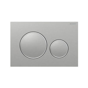 Plaque de commande anti-vandalisme Sigma 20 en acier inoxydable brossé avec bords polis pour boutons de chasse d'eau - Product Image 1