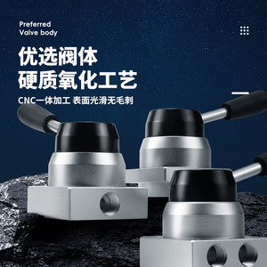 Válvula Rotativa Neumática K34R6-8D L A S de 1/4 Pulgada, Válvula de Control Manual de Dos Posiciones y Cuatro Vías con Palanca para Aire y Gas - Product Image 3