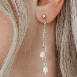 Boucles d'oreilles minimalistes CANNER plaquées or 18 carats avec perles, bijoux fantaisie, imitation perle, double pompon, pour femmes - Product Image 3