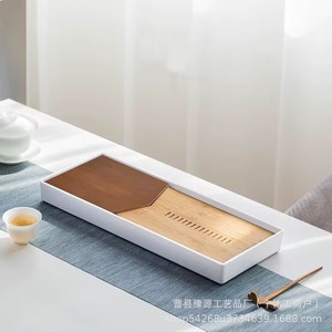 Kung Fu <b>Tea</b> <b>Tray</b> Bamboo Dry Brewing Water Storage Flat Modern Design Afternoon <b>Tea</b> Use Durable Custom Made - Product Image 1